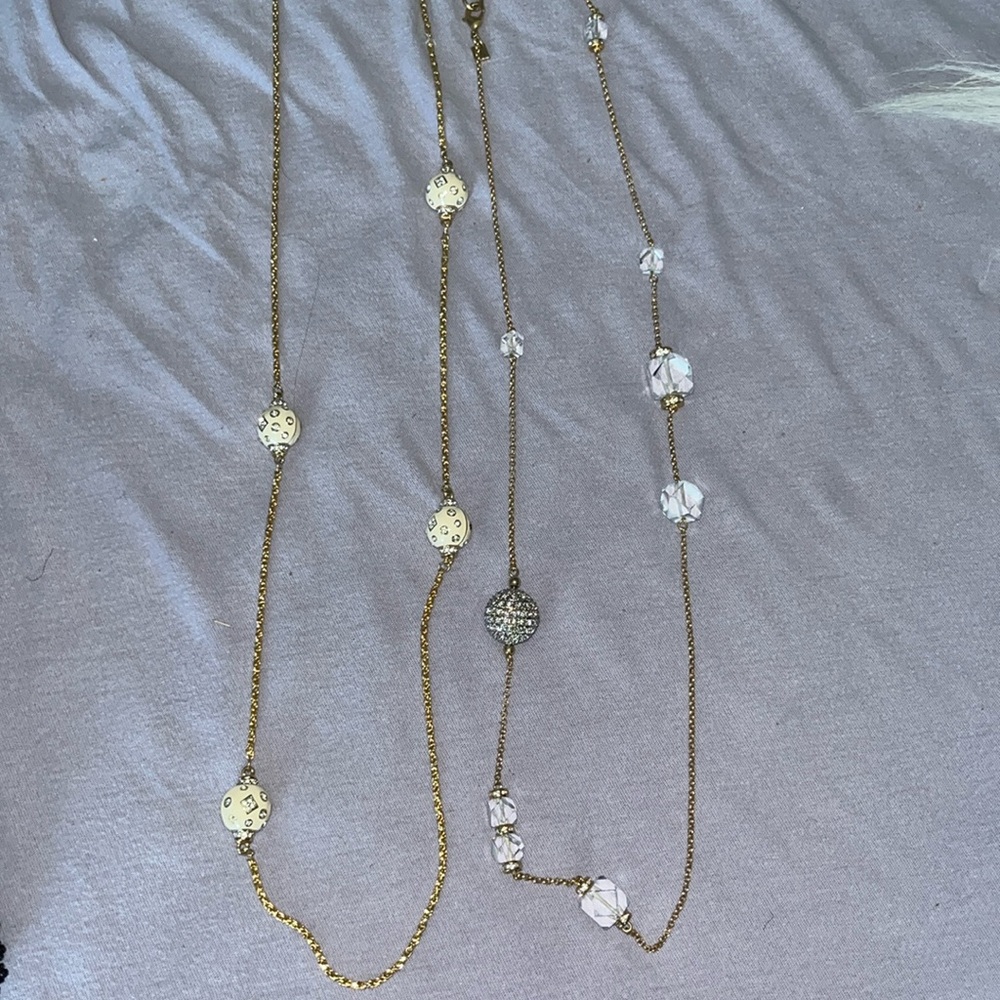 Vintage set of 2 Crystal long necklaces- One great Price!!!!